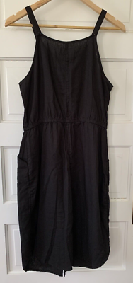old navy linen dress with pockets Linen-Blend Apron-Neck Mini Shift Dress