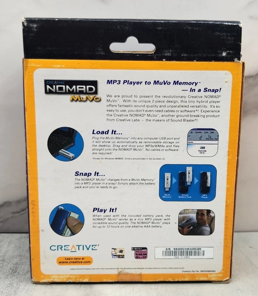 Reproductor de MP3 Creative Nomad MuVo 128 MB y unidad flash USB de colección MUvo Foto 2 de 4