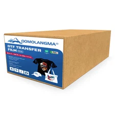 QOMOLANGMA 2Rolls 25.6in x 328ft DTF Transfer Film Instant Hot Peel Double sided