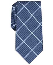Perry Ellis Men's Ramsey Geo Grid Tie Navy