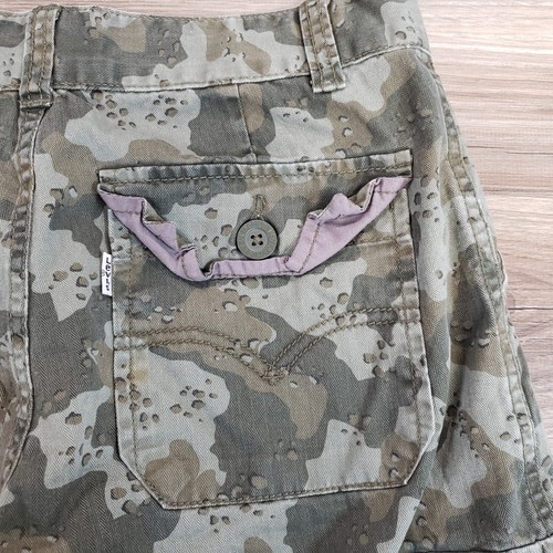 LEVI'S CARGO SHORTS YOUTH 14 CAMO LOT OF 2 GRAY GREEN ZIP FLY RETRO Y2K LOOK - Picture 7 of 22
