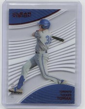 2023 Panini Chronicles #1 Tucker Toman Clear Vision Red #/100