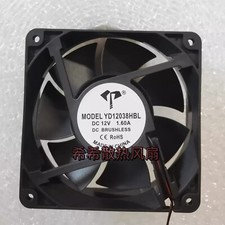 1PCS YD12038HBL DC12V 1.60A 12CM 2-Wire PWM Dual Ball Cooling Fan