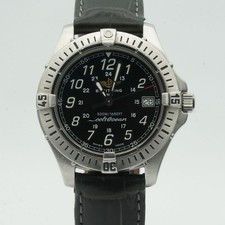 BREITLING COLT QUARTZ A64050 HERREN UHR STAHL BLAU SCHÖN 38MM B708