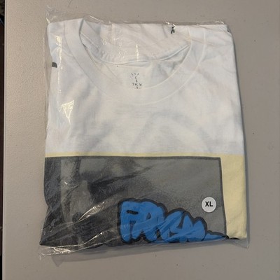 Travis Scott Cactus Jack For Fragment Manifest T-shirt Cream Size X-Large XL