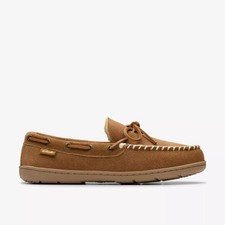 Clarks Mens Michel Rise Suede Moccasin Slippers Choice of Size Color NIB