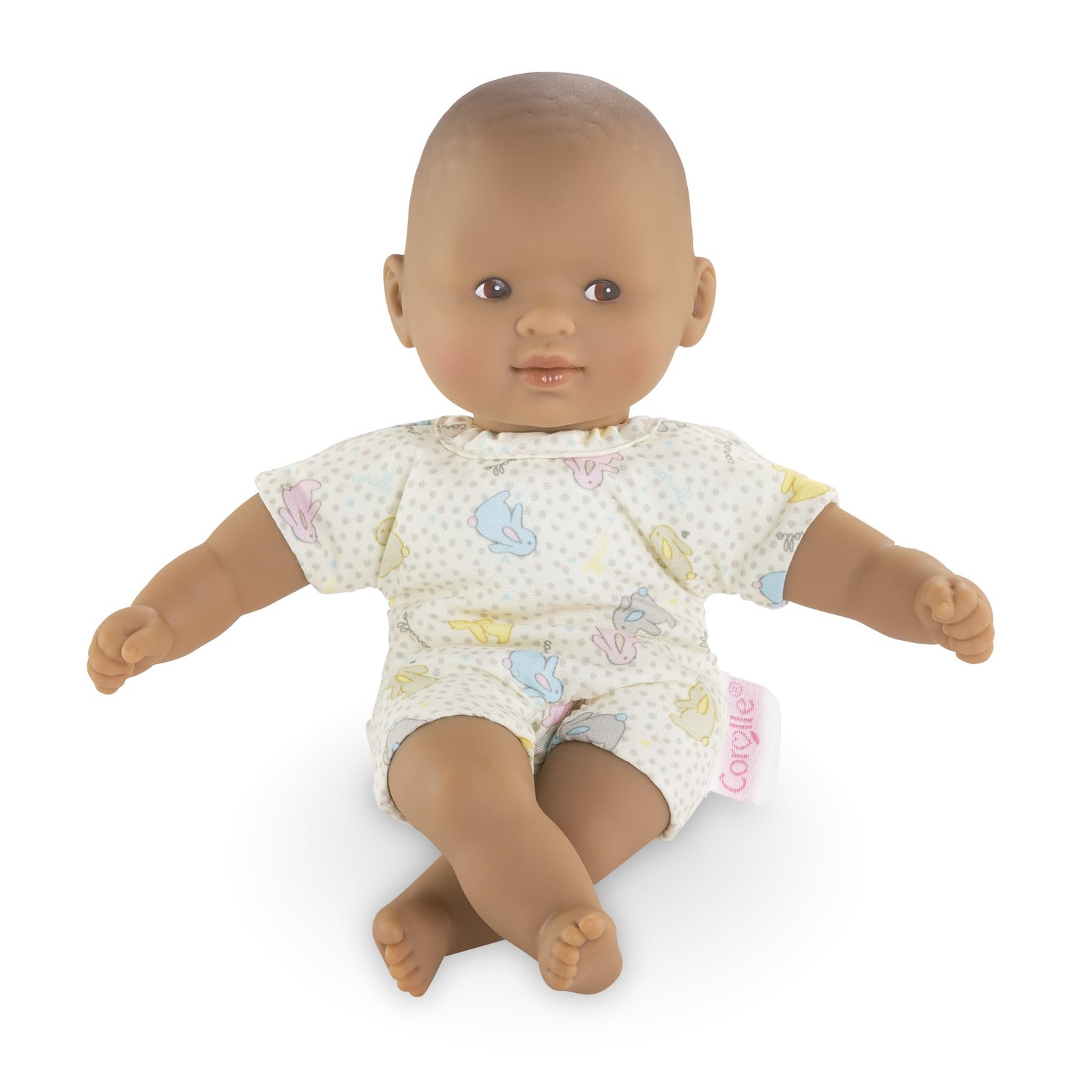 Mini Calin Bunnies Baby Doll - Small 8" Soft Body with Brown
