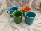 Lot of 4 Fiesta Ware Mixed Colors Coffee Mugs Cups O Ring Handle HLC- USA