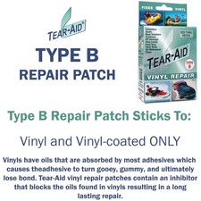 Tear-Aid Fabric and Vinyl Patch - Waterproof, Adhesive Pads