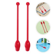 2 Pcs Gymnastics Ribbon Fitness Training Sticks Competition Equipment