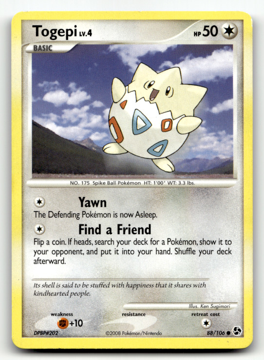Togepi 88/106 Normal Common Great Encounters LP