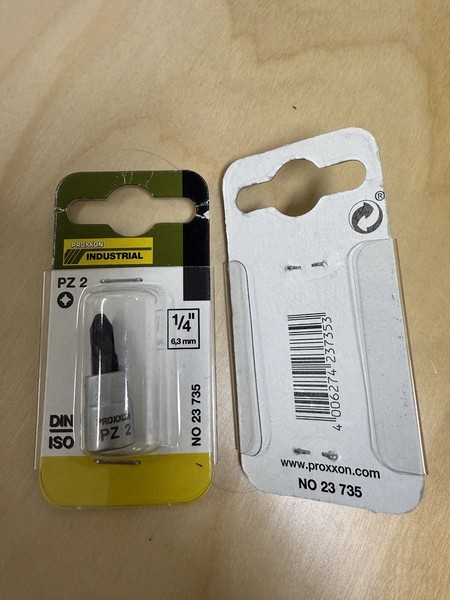 "Proxxon Industrial, 23735 PZ2 Kreuzschlitzschrauben Einsatz Antrieb 6,3Mm (1/4\")"-image