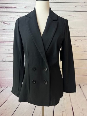 NWT Boston Proper blazer size 6 Suit Jacket Beyond Travel Black Career Womens
