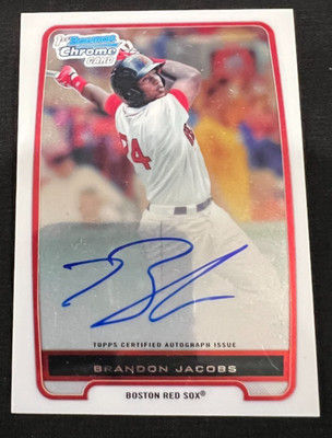 BRANDON JACOBS 2012 Bowman Chrome Prospects #BCP93 Rookie Card RC AUTO Red Sox