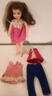 Vintage Brunette Tutti Doll in Original Outfit w/Extra Outfits Lot NO BOX