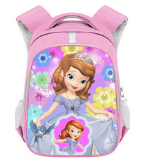 16" Cartoon -Sofia- The First School Bag Backpack For Kids