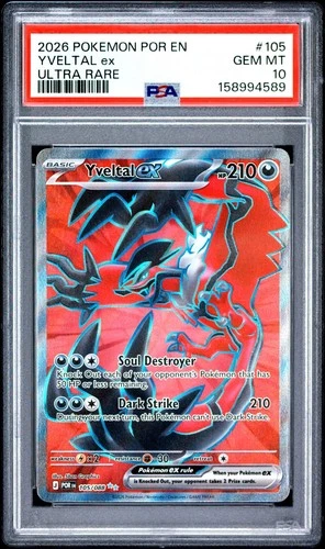 Yveltal ex Ultra Rare 105/088 Pokemon Perfect Order PSA 10 GEM MINT