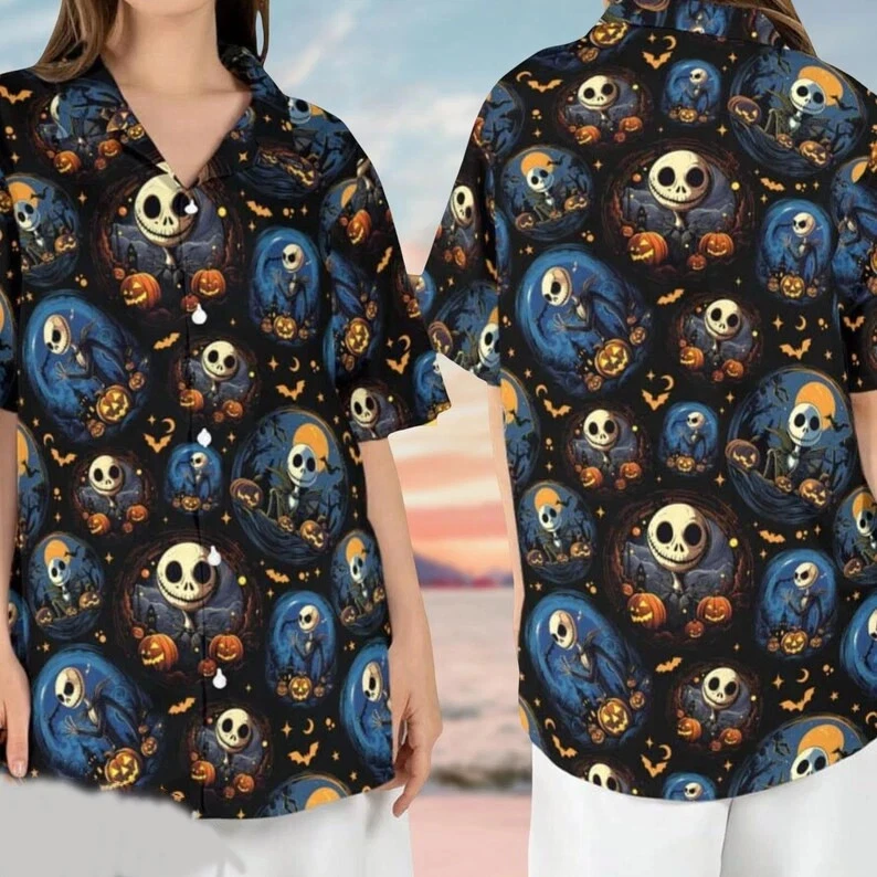 Disney Nightmare Before Christmas Jack Skellington Pumpkin King Hawaiian Shirt