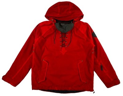 Alps & Meters Alpine Anorak Jacket Men s XL Red Waxed Canvas Pullover