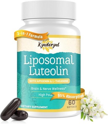 Liposomal Luteolin 200mg   Luteolin Supplement & Brain Supplement for Memory