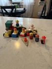 Vintage (17) Piece Fisher Price Little People, Vehicles & Accessory Lot