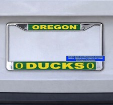 Oregon Ducks Authentic METAL License Plate "GO DUCKS" "Green & Yellow" GIFT