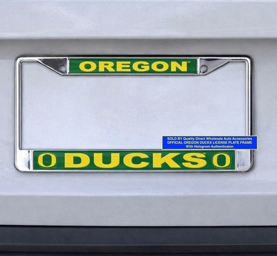 Oregon Ducks Authentic METAL License Plate ''GO DUCKS'' ''Green & Yellow'' GIFT