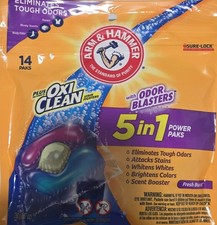 Arm & Hammer Oxi Clean 5-in-1 Power Paks Odor Blasters Fresh Burst 14 Paks