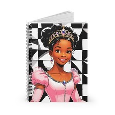 Princess-Themed Spiral Notebook, Cute Notebook for Girls, Fantasy Journal