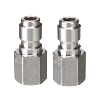Tool Daily Pressure Washer Coupler, 1/4 1/4'' Plug with Female NPT, Silver 