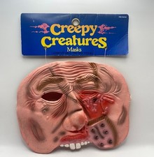 New Vintage 1995 Creepy Creatures Masks Halloween Gorey Human Face