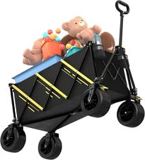 Wagon Cart Foldable,Portable Cart,Pets Carts,With Large All-Terrain Beach Wheels