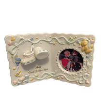 Baby Photo Frame "May God Bless You" Porcelain 2  x3  