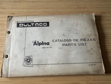 1977 Bultaco Alpina 212 213 Parts Catalog 212.32-117 67 Pages English