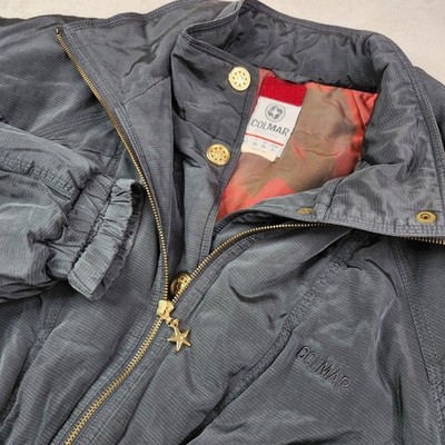 Vintage COLMAR Snow Jacket Womens 6 Retro Made In Italy Elastic Waist Navy