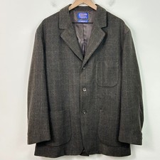 Pendleton Mens Wool Blazer Sport Coat Brown Size XL