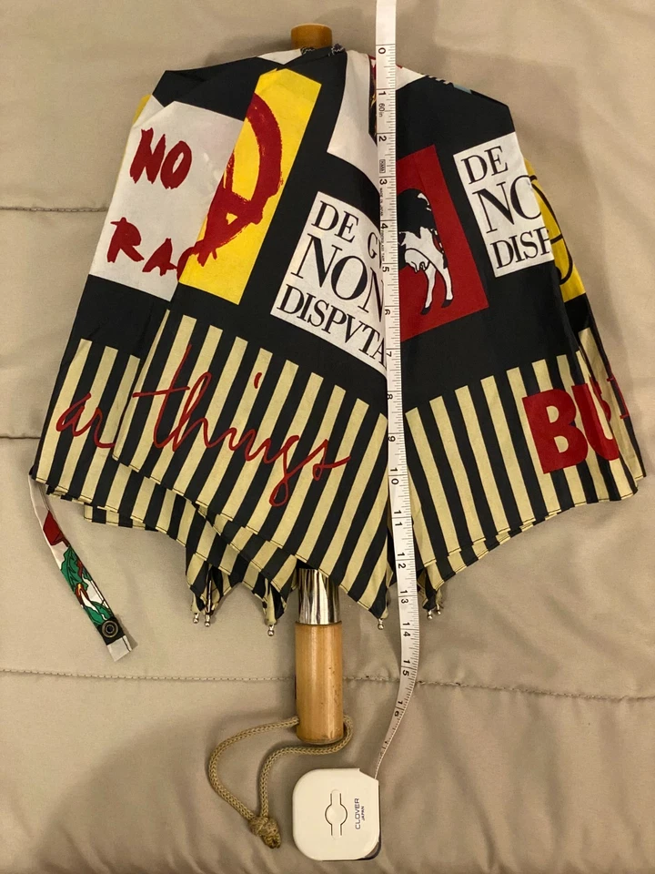 !!!RARE!!! GIANNI VERSACE + MOSCHINO Umbrella Anarchy Pacific Music Treble Clef - Image 3 of 4