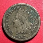 1862 US Copper Nickel Indian Head Cent! VG Details! Civil War Days!