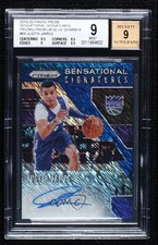 2019 Prizm Sensational Signatures FOTL Blue Shimmer Justin James BGS 9 Auto ow1
