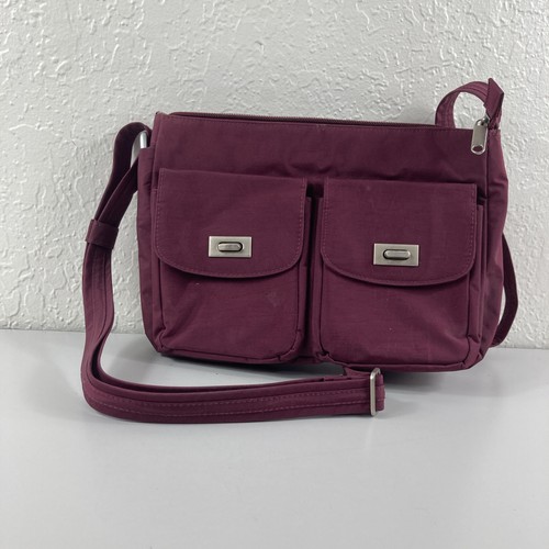 Magellans Crossbody Travel Bag Maroon Purse Style MG-1112 RFID-Blocking Pockets