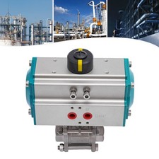 1" Pneumatic Stainless Steel Ball Valve, Air-Operated, Double Acting