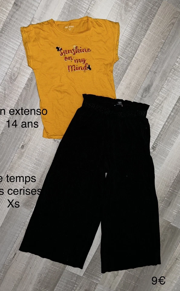 Mini prIx été In Extenso LTDC 14 ANS FILLE : T Shirt + Pantalon Fluide - Photo 1/1