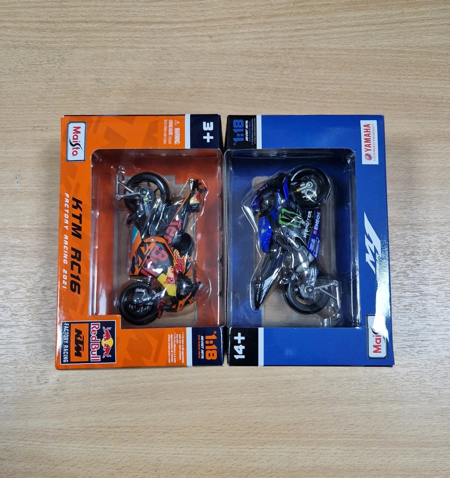 Bburago 1:18 MotoGP Diecast Bike Models Racing Motorcycle Toy– TWIN Pack - Image 4 of 4