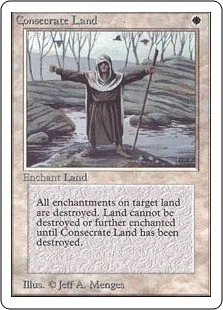 Magic MTG - Consecrate Land - Unlimited - PLAYED - EN - Photo 1/1