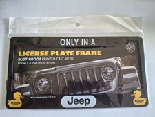 New Only In A Jeep Metal License Plate Frame Yellow Ducks Licensed Wrangler New Only In A Jeep Metal License Plate Frame Yellow Ducks Licensed Wrangler