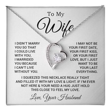 To My Wife Necklace, Gift For Wife, Anniversary Gift For Wife, Necklace For Wife