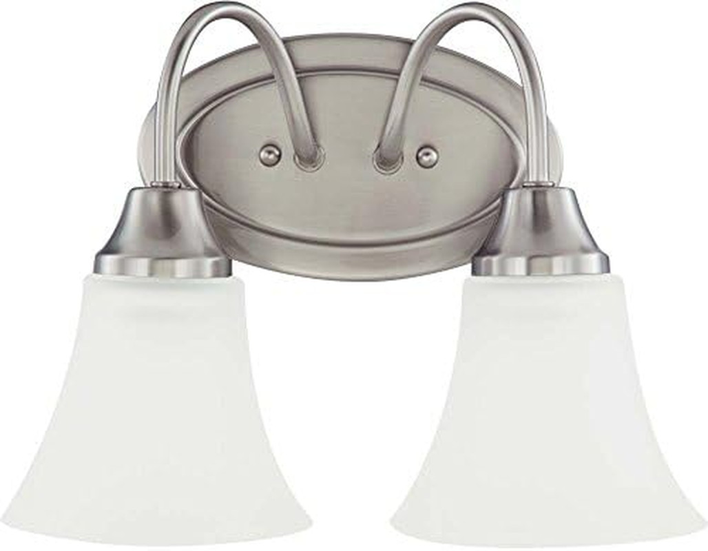 44806-962 Holman Two Light Wall/Bath Vanity Style Lights, Brushed Nickel, 18 Tot