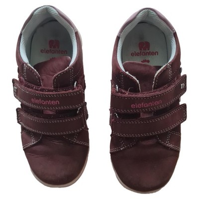 Elefanten Kinder Sneaker Klettverschluss Leder Größe 27 Lila WMS Mittel Schuhe
