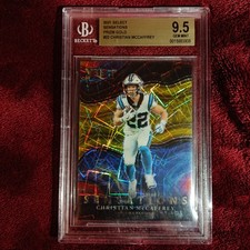 2021 Select Christian McCaffrey Sensations Gold Lazer Prizm #01/10 Gem Mint 9.5