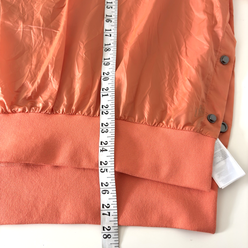 Adidas Fiorucci Jacket Size 10/12 Orange Hooded Windbreaker Side Slits Pocket - Picture 5 of 11